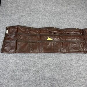 Allen Hanging Vinyl Storage Organizer Brown Wall Mount Pocket Rack Model 18010